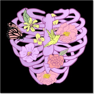 Ribcage Pastel Goth Kawaii Posters and Art